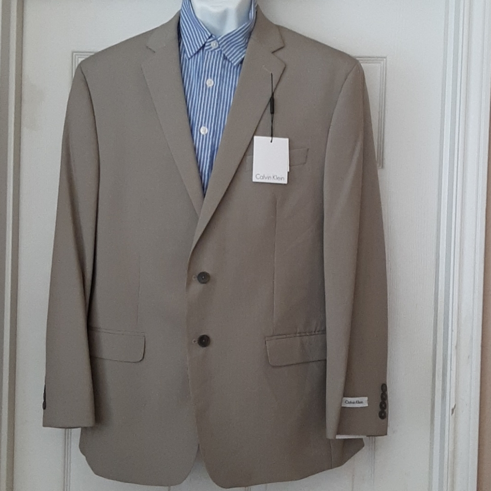 Calvin Klein stripe Tan Suit Separates Size 44R